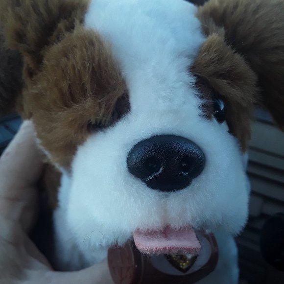 unknown Toys St Bernard Dog Vintage Plush Stuffed Animal Carrying